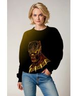 Black Panther Tribal Gold Crewneck Sweatshirt