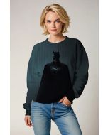 Harley Quinn Graffiti Punk Apparel – Vivid Orange Black Crewneck Sweatshirt