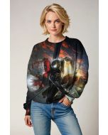 Spider-Man Venom Duel Sweatshirt – Black & Flame Clash City Crewneck