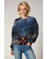 Iron Man Dark Sky Crewneck – Thunderstorm Armor Glow Sweatshirt