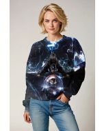 Endgame Volt Crewneck – Deep Blue Superhero Lightning Sweatshirt