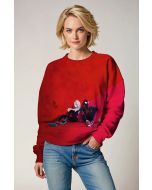 Rooftop Duo Crewneck – Red & Purple Spider-Verse Sweatshirt