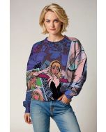 Purple Spider-Woman Crewneck Sweatshirt – Bold Comic Style Comfort
