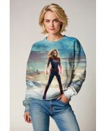 Captain Marvel Red Crewneck Sweatshirt