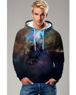 Dark Blue Captain America Mjolnir Pullover Hoodie