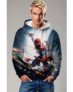 Dark Blue Spider‑Man Dynamic Pullover Hoodie