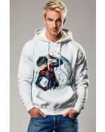  White Spider-Man Water Splash Pullover Hoodie