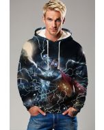 Dark Blue Thor Lightning Hoodie
