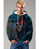 Dark Blue Spider‑Man Kiss Hoodie