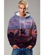 Purple Frozen Journey Graphic Hoodie 