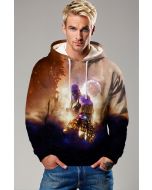Brown & Black Thanos Infinity Gauntlet Graphic Hoodie