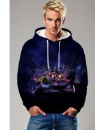 Dark Blue Avengers Universe Pullover Hoodie