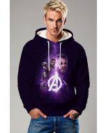 Dark Purple Avengers Team Pullover Hoodie