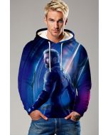 Blue Captain America Avengers Pullover Hoodie