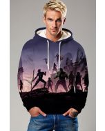 Dark Purple Avengers Silhouette Hoodie