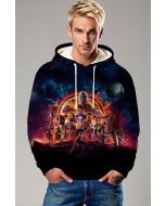 Deep Blue Avengers Battle Hoodie