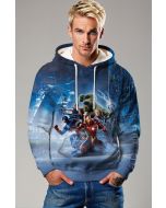 Blue Avengers Team Action Hoodie