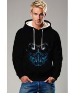 Blue Mask Tech Graphic Apparel – Black Pullover Hoodie