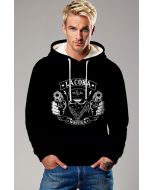 Lacoka Nostra Graphic Apparel – Bold Black Pullover Hoodie