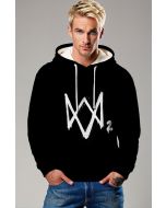 Watch Dogs Style Graphic Apparel – Black Pullover Hoodie
