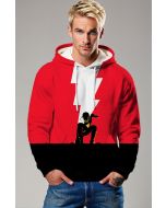 Lightning Strike Hero Apparel – Bold Red & Black Pullover Hoodie