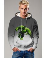 Hulk Smash Graphic Hoodie – Grey & White Pullover