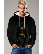 Black Batman Rain Pullover Hoodie – Heroic Comfort for Fans