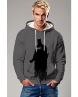 Dark Gray Batman Silhouette Pullover Hoodie – Urban Hero Style