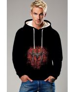 Red Spider Emblem Pullover Hoodie – Classic Black Streetwear