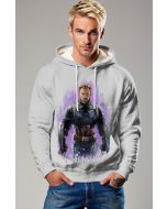 Light Gray Captain-Inspired Pullover Hoodie