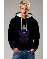  Black Superman Rising Art Pullover Hoodie
