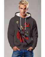 Dark Gray Heroic Red Emblem Pullover Hoodie