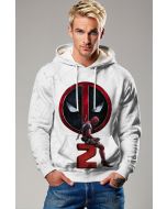 White Deadpool 2 Graphic Pullover Hoodie