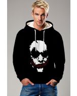 Black Joker Face Pullover Hoodie