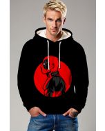 Black Deadpool Profile Pullover Hoodie