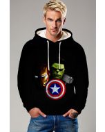 Black Avengers Elements Pullover Hoodie