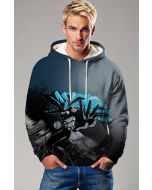 Dark Grey Batman Action Pullover Hoodie