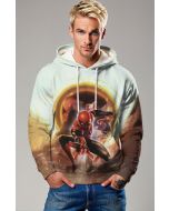 Light Gray Spider‑Man Action Pullover Hoodie
