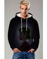Black Joker Profile Art Pullover Hoodie