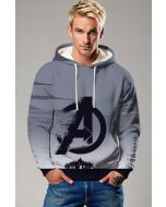 Grey Blue Avengers Disintegration Hoodie – Faded Heroic Tribute
