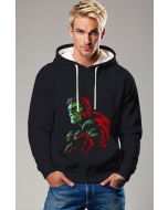 Black Hulk Rage Pullover Hoodie – Red-Green Shadow Strike