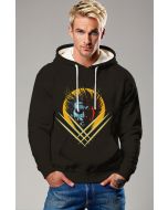 Black Wolverine Pullover Hoodie – Retro Yellow Slash Shadow Design