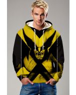 Yellow & Black Pullover Hoodie – Fierce Warrior Rage Design