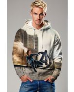 Grey Heroic Black Widow Pullover Hoodie – Urban Combat Look