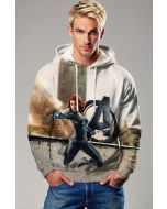 Cream White Black Widow Pullover Hoodie – Action Hero Series