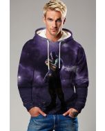 Mad Titan Realm Hoodie – Cosmic Purple Smoke & Gauntlet Graphic