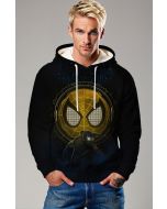 Shadow Core Hoodie – Black Hoodie with Golden Spider Tech Print