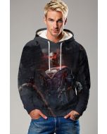 Dark Power Hoodie – Black with Red-Eyed Hero Tech Armor