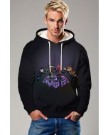 Black Gotham Knights Pullover Hoodie – Neon Hero Team Graphic