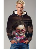 Dark Brown Chibi Stark Pullover Hoodie – Bold Genius Mode